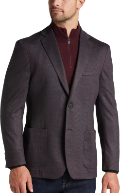 Classic Fit Houndstooth Knit Sport Coat
