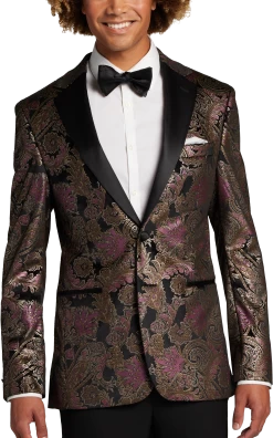 Slim Fit Notch Lapel Satin Dinner Jacket