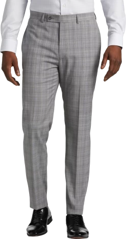 Calvin Klein Slim Fit Suit Separates Pre-Hemmed Pants, Gray Plaid