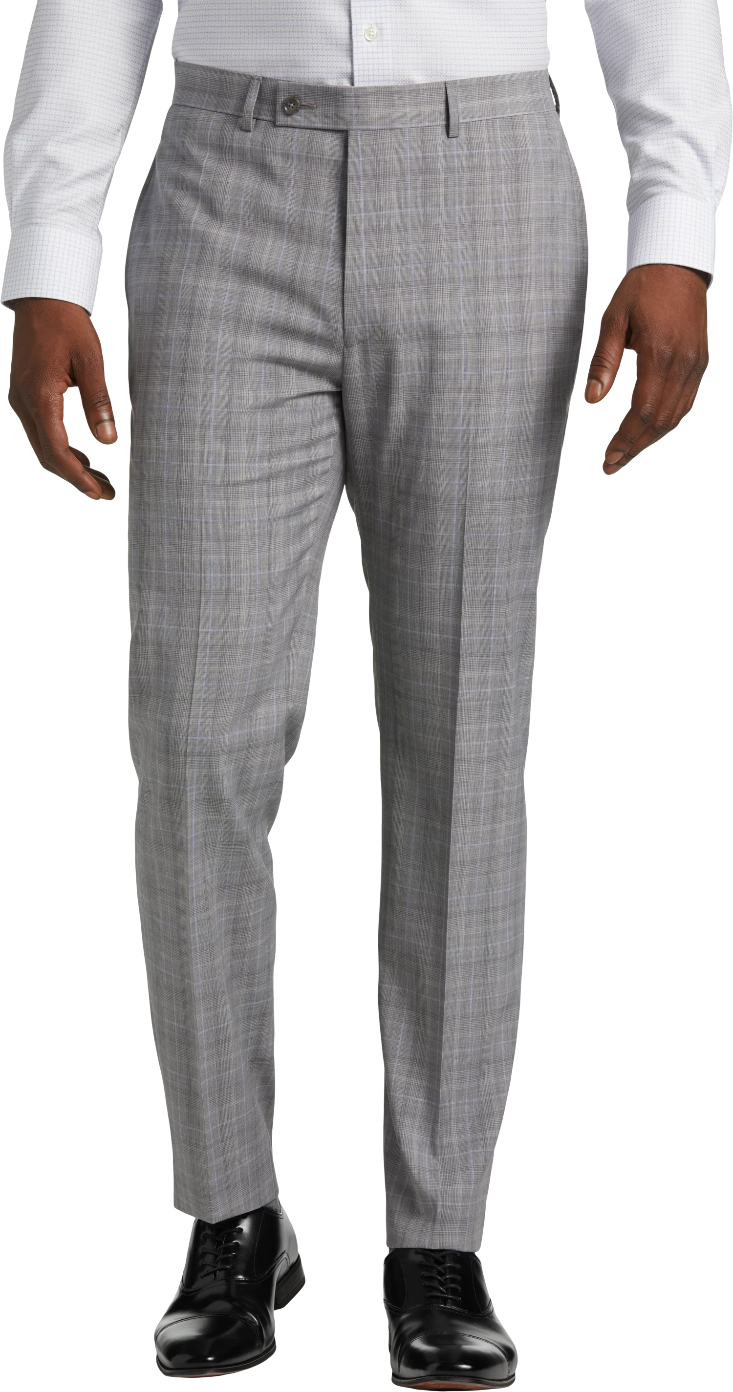 Calvin Klein Slim Fit Suit Separates Pre-Hemmed Pants, Gray Plaid