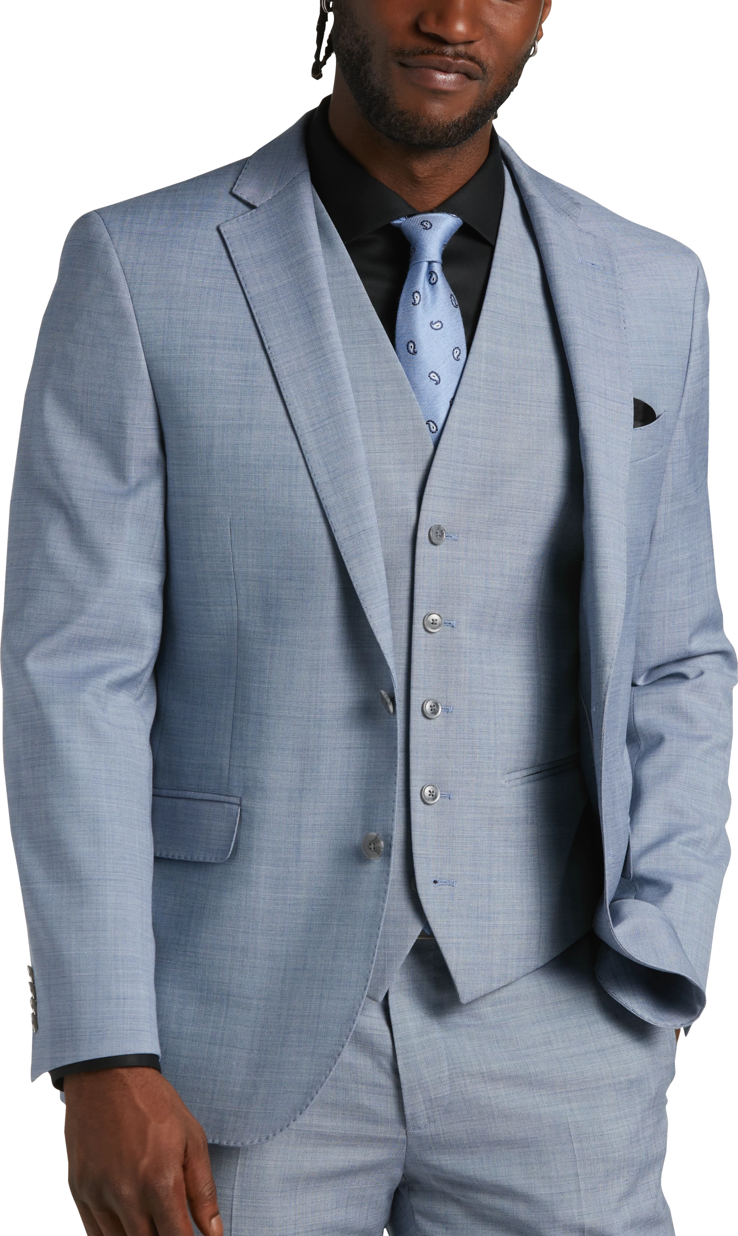 Slim Fit Sharkskin Suit Separates Jacket - Image 5