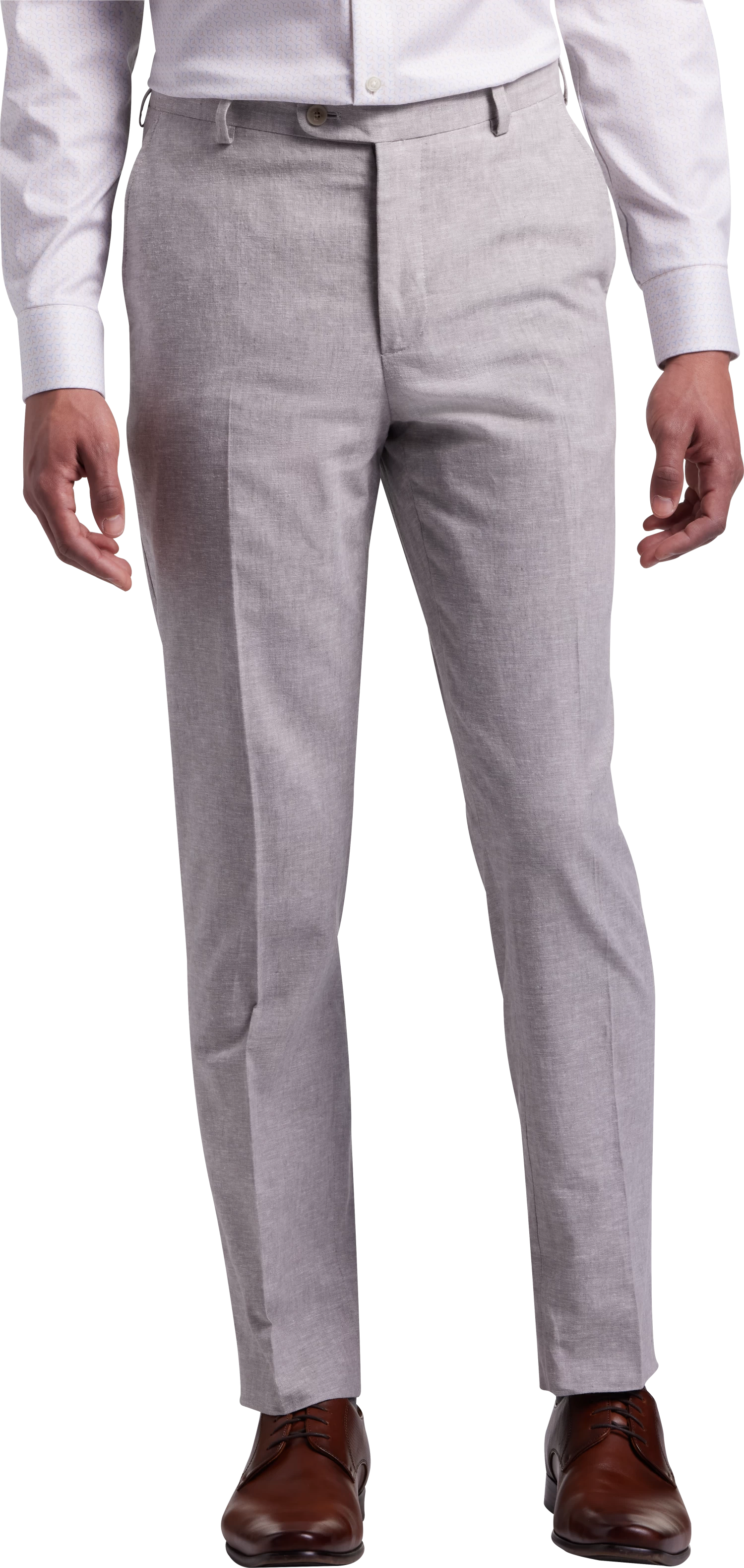 Slim Fit Linen Blend Suit Separates Pants