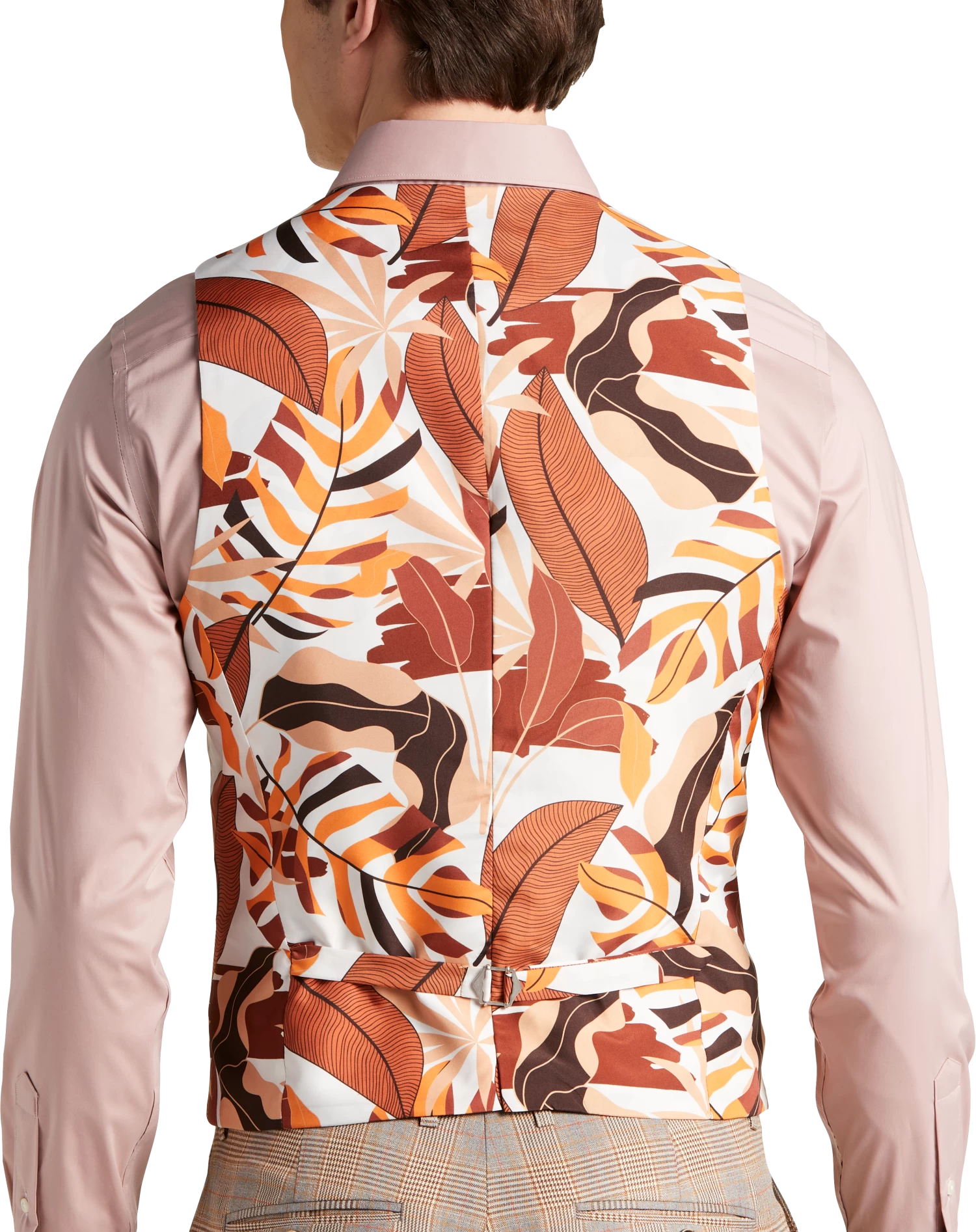 Slim Fit Plaid Suit Separates Vest - Image 2