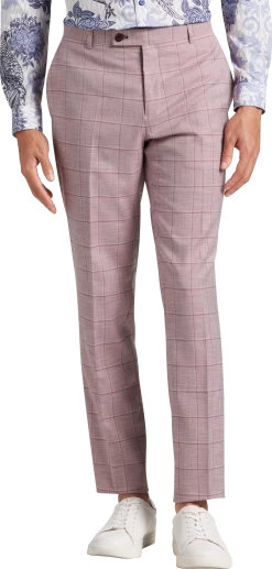 Slim Fit Windowpane Suit Separates Pants