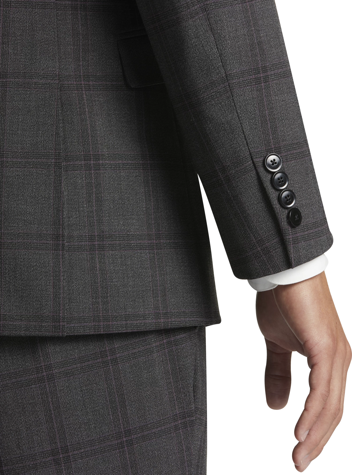 Skinny Fit Plaid Suit Separates Jacket - Image 2