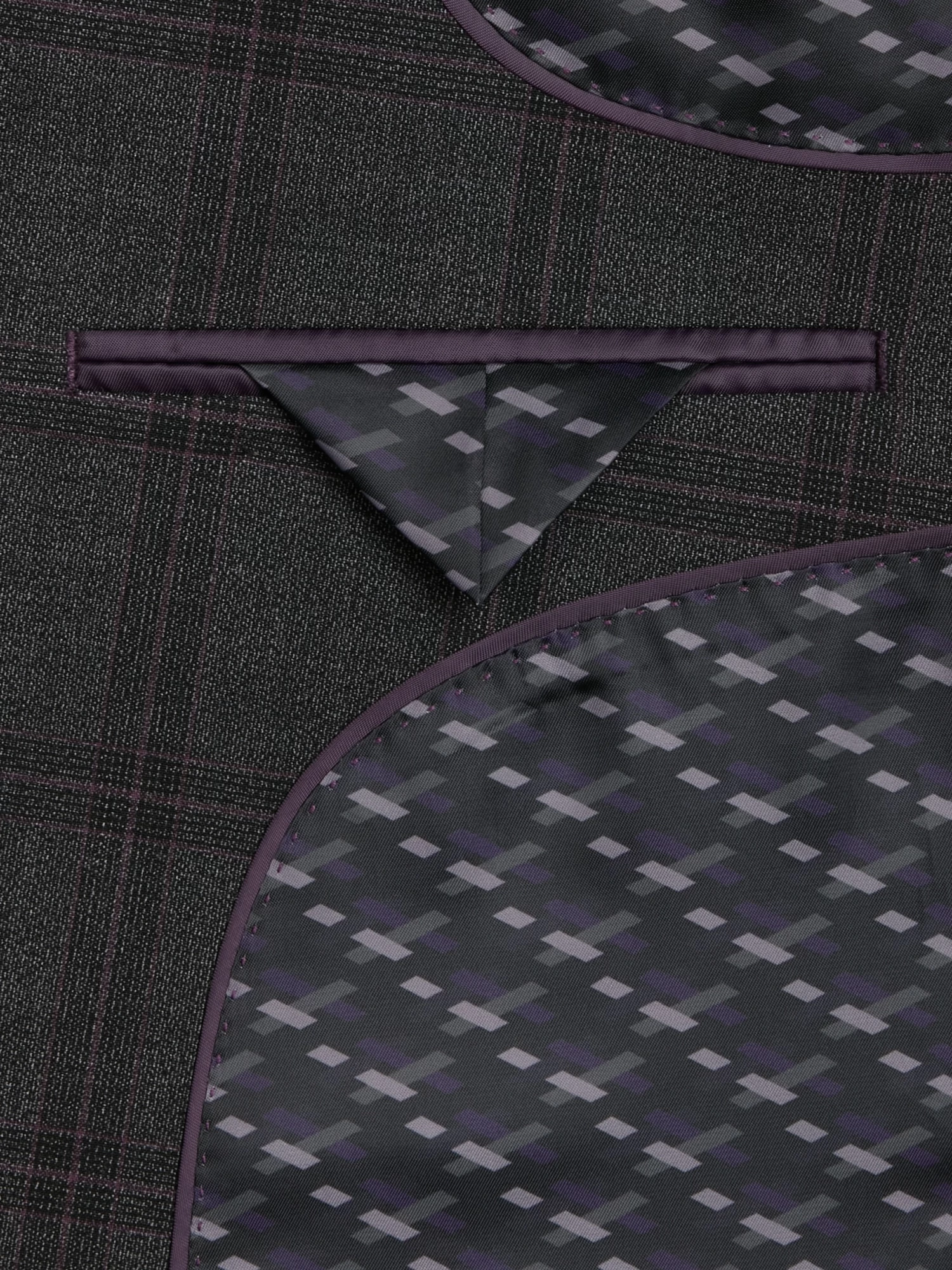 Skinny Fit Plaid Suit Separates Jacket - Image 3