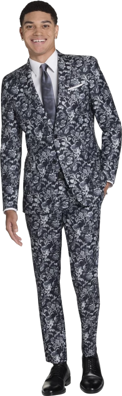 Skinny Fit Floral Suit Separates Jacket