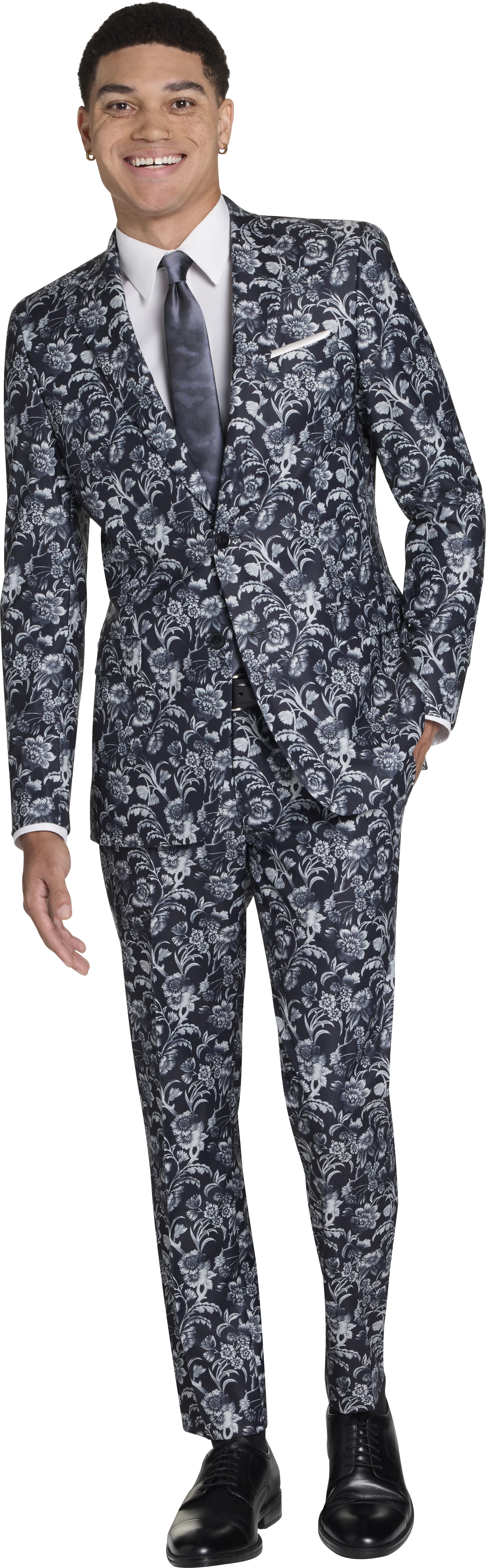 Skinny Fit Floral Suit Separates Jacket