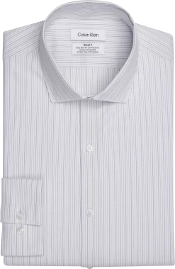Calvin Klein Infinite Slim Fit Stretch Collar Stripe Dress Shirt