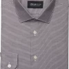 Slim Fit Spread Collar Check Dress Shirt