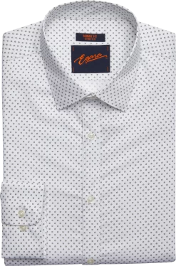 Skinny Fit Spread Collar Mini Floral Dress Shirt