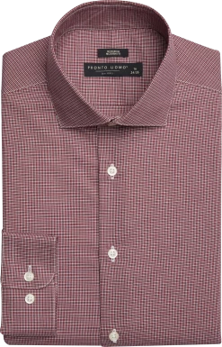 Modern Fit Grid Dress Shirt
