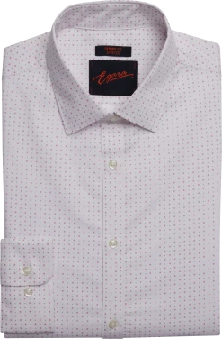 Egara Skinny Fit Square Pattern Dress Shirt
