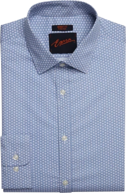 Egara Skinny Fit Hexagon Pattern Dress Shirt