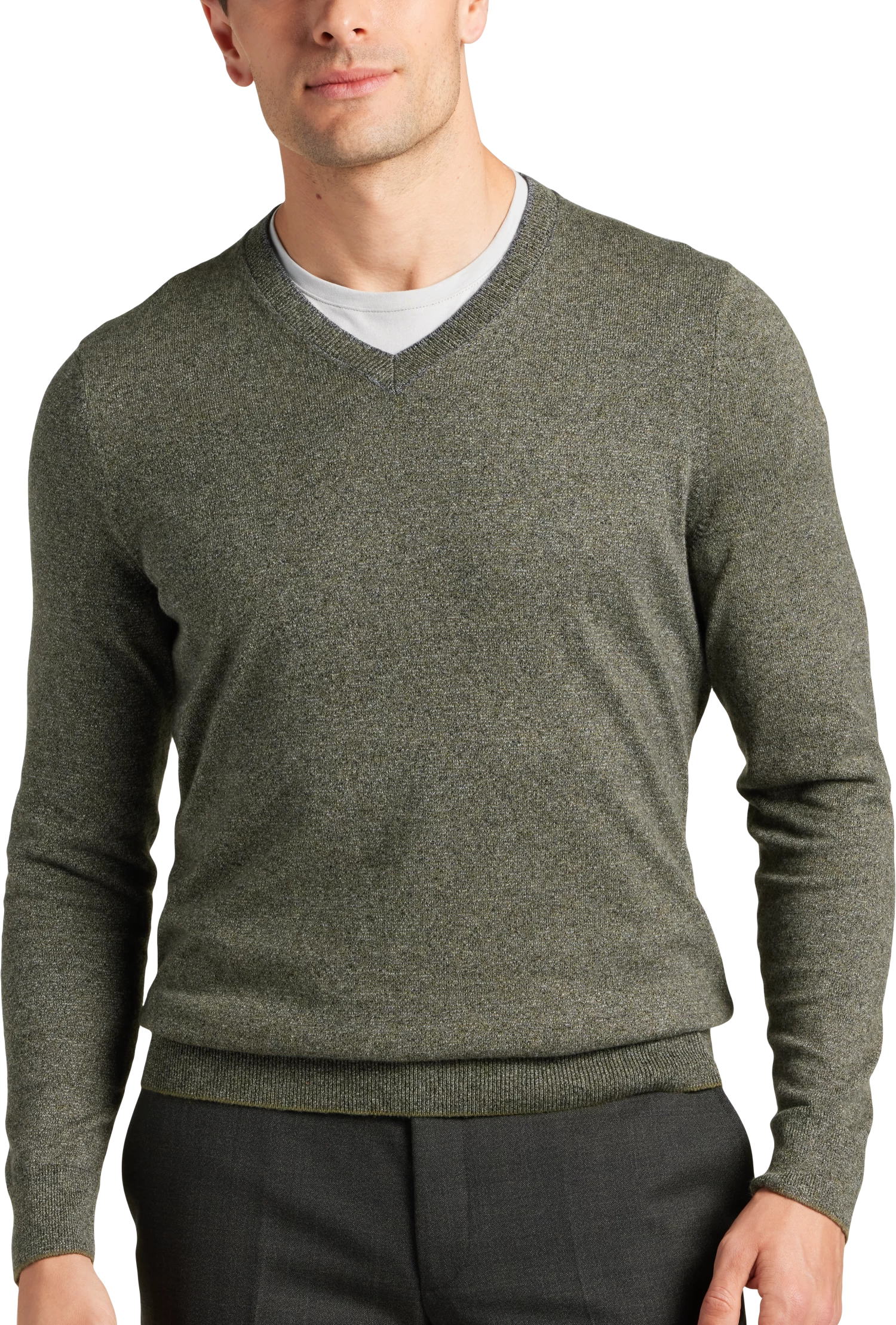 Modern Fit End On End V-Neck Sweater
