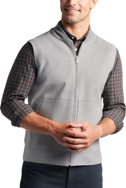 Slim Fit Full Zip Mid Media Vest