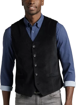 Modern Fit Velvet Vest
