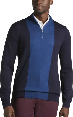 Modern Fit 1/4 Zip 3-Panel Sweater