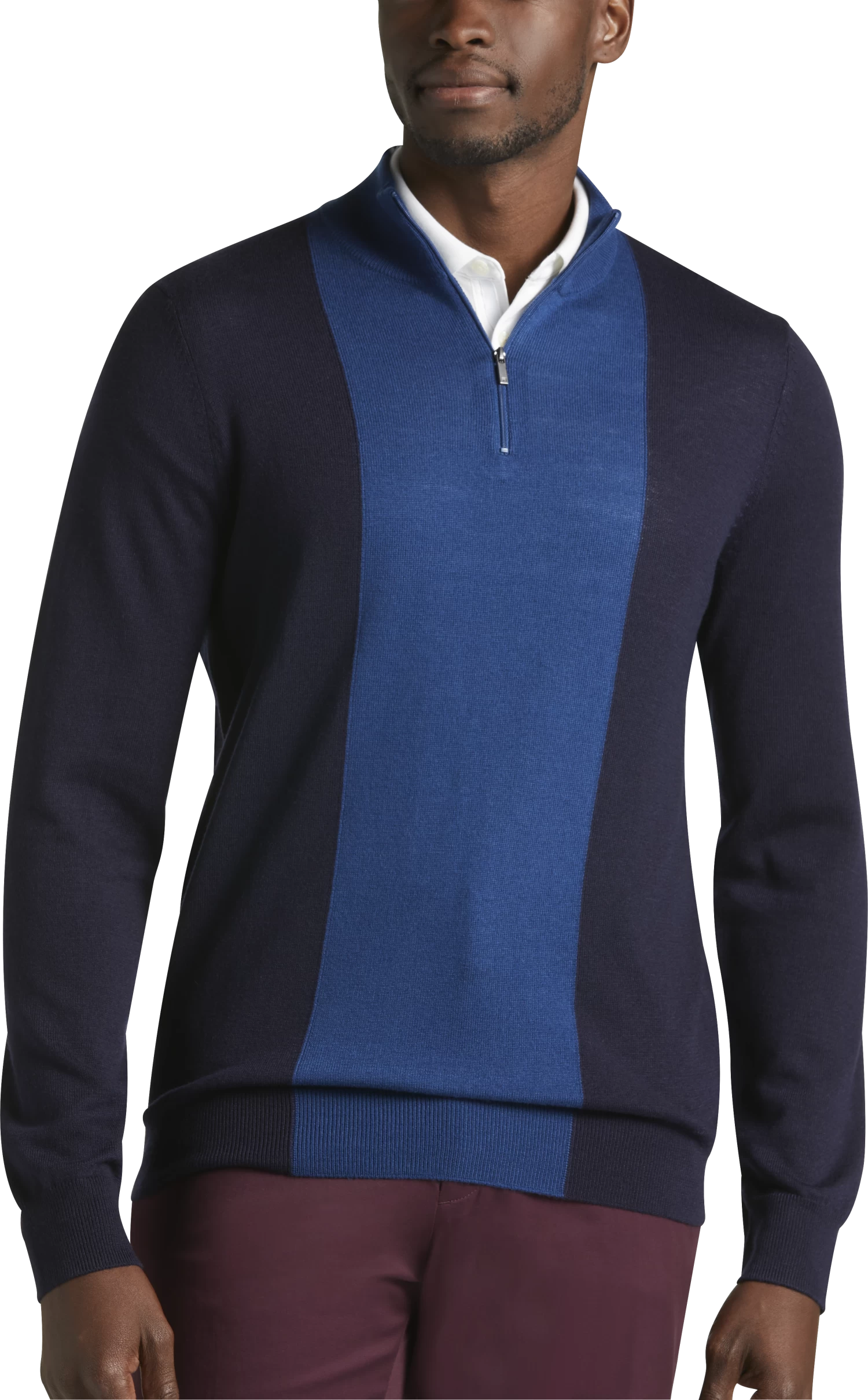 Modern Fit 1/4 Zip 3-Panel Sweater