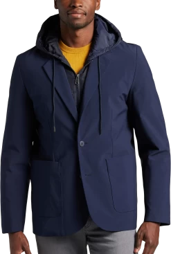 Modern Fit Sport Coat With Hood And Bib