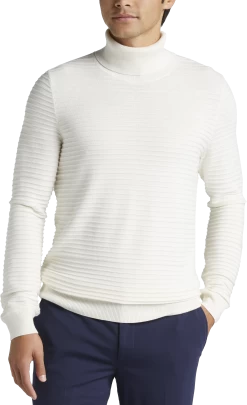 Slim Fit Stripe Turtleneck Sweater