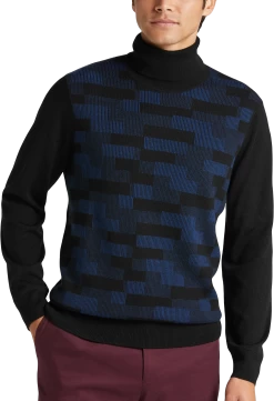 Modern Fit Turtleneck Sweater Jacquard