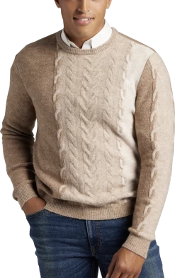 Slim Fit Cable Knit Sweater