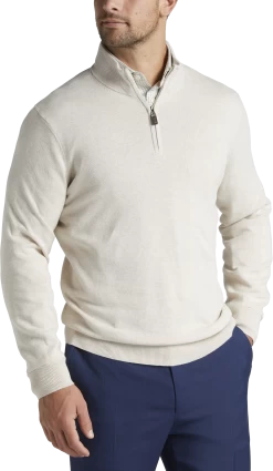 Modern Fit 1/4-Zip Pima Cotton Sweater