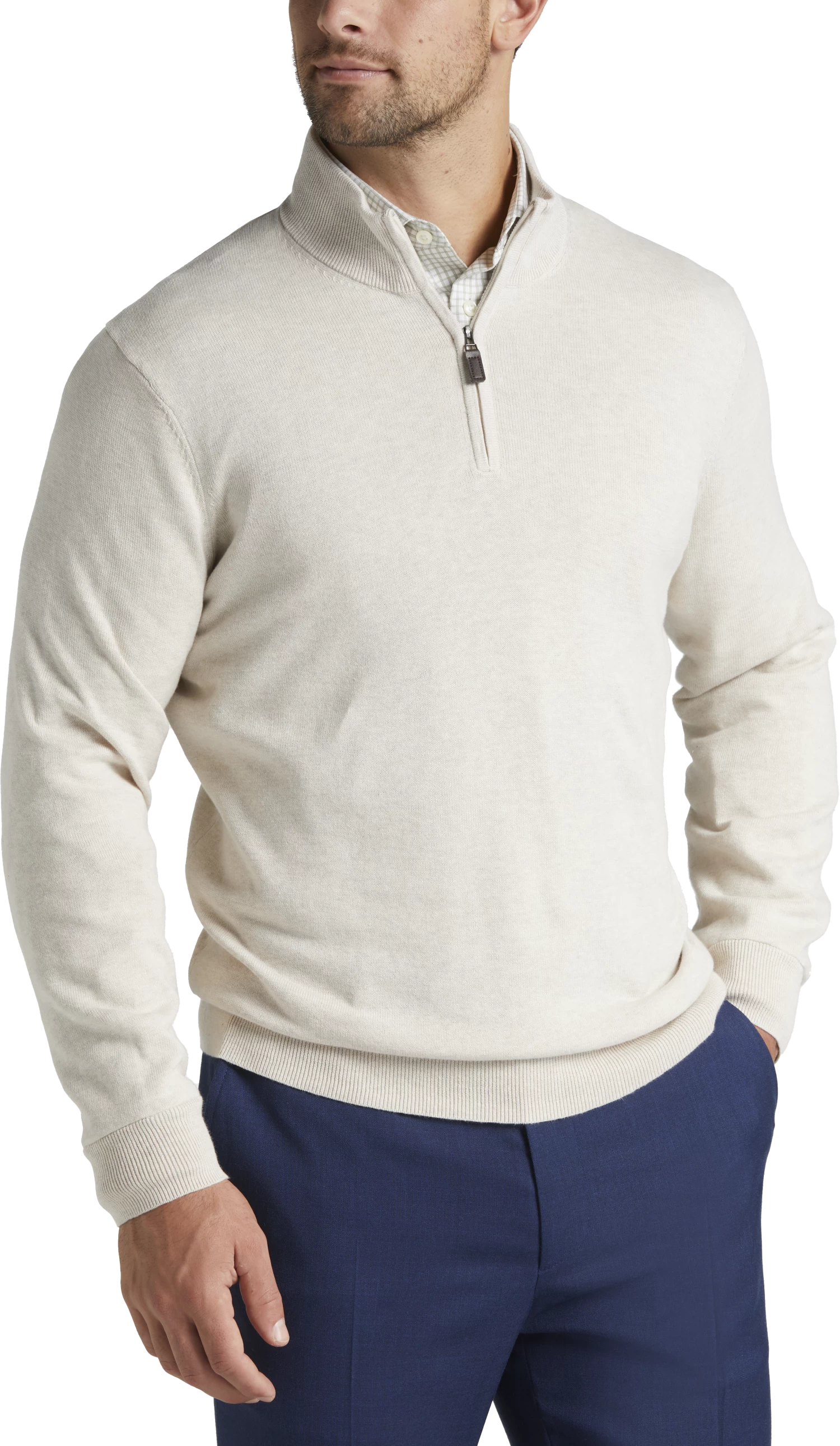 Modern Fit 1/4-Zip Pima Cotton Sweater