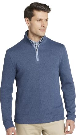 Modern Fit French Rib 1/4 Zip Sweater