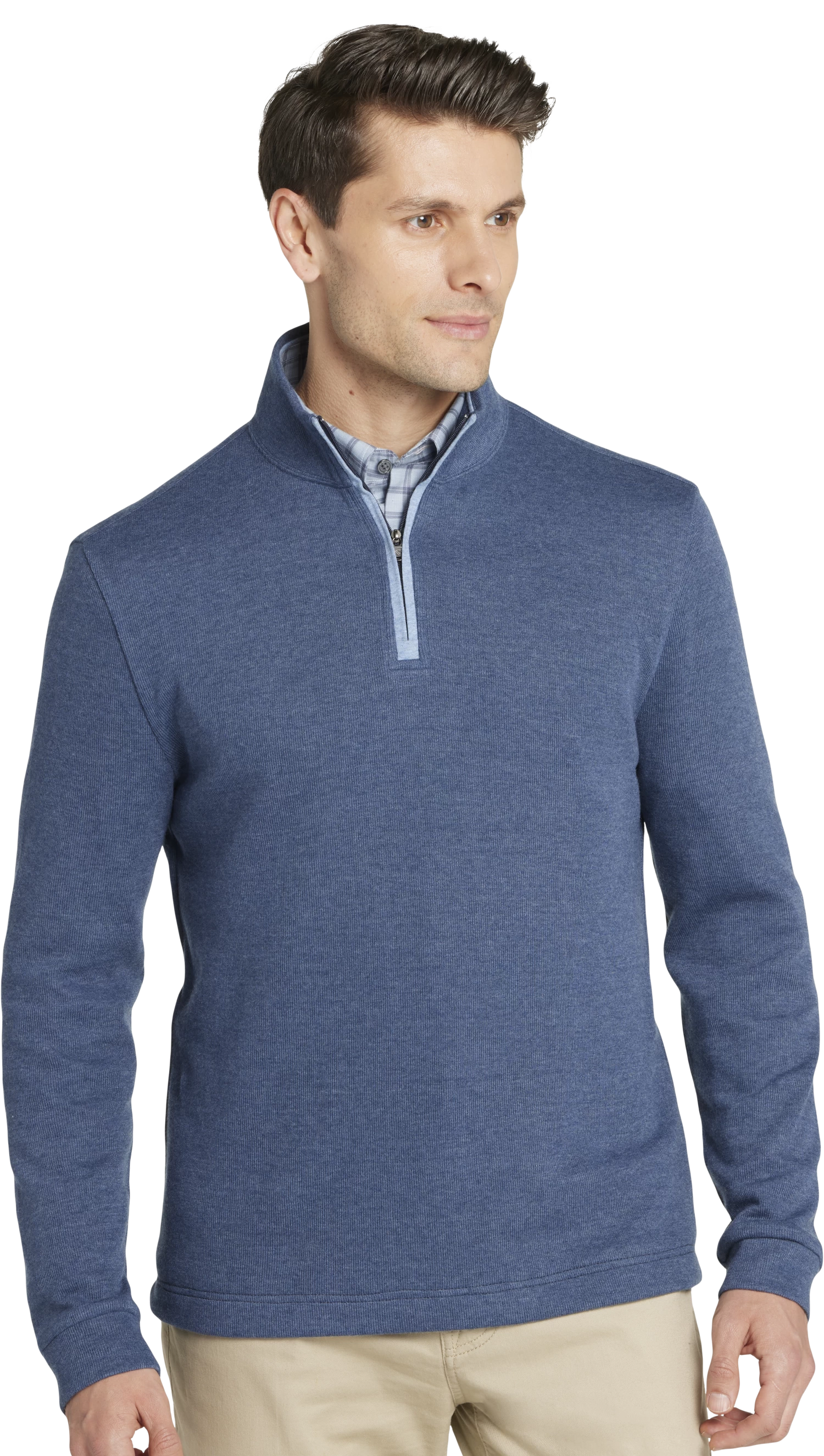 Modern Fit French Rib 1/4 Zip Sweater