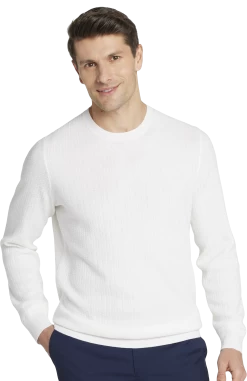 Modern Fit Textured Crew Neck