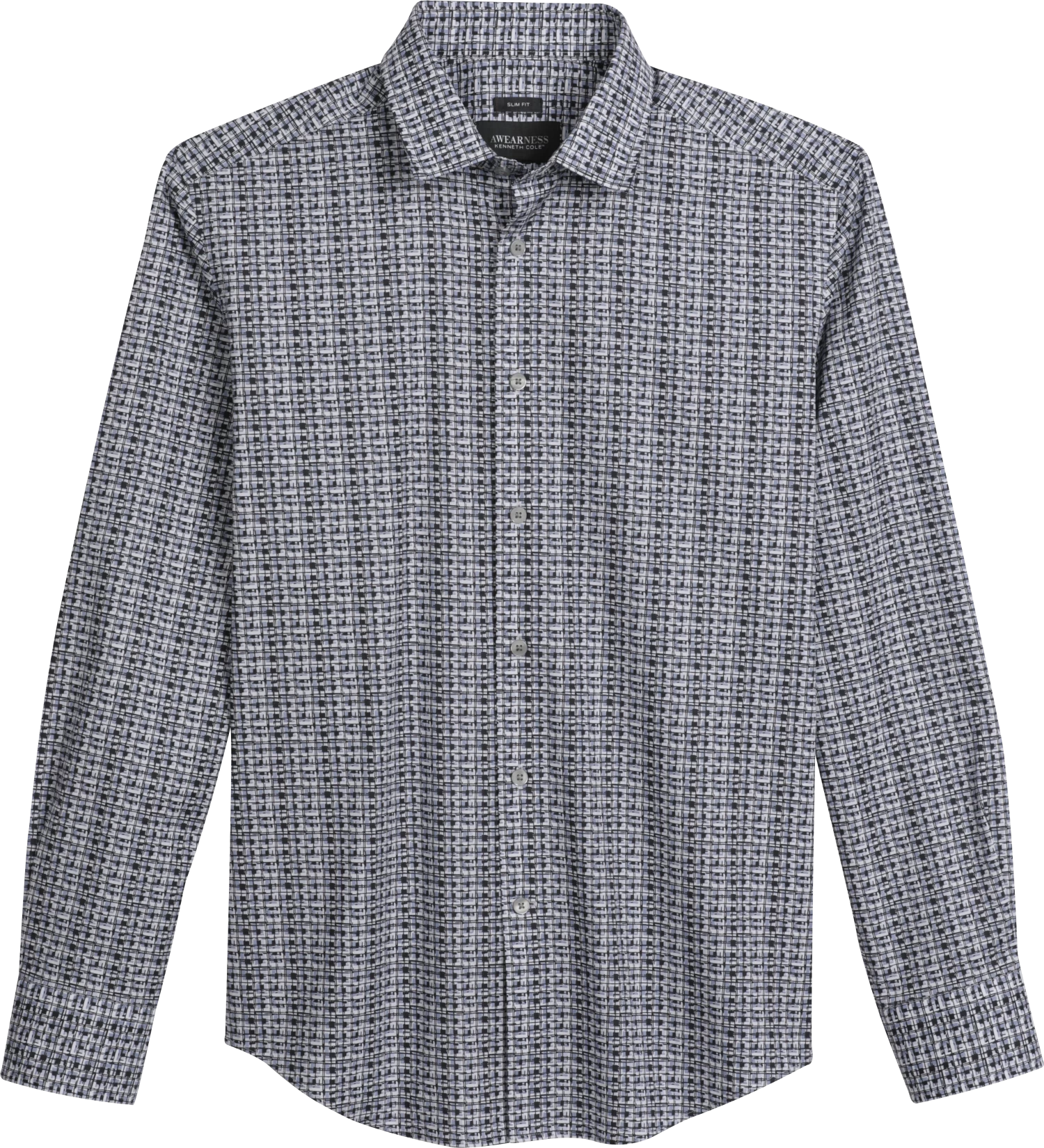 Slim Fit Mini Squares Sport Shirt