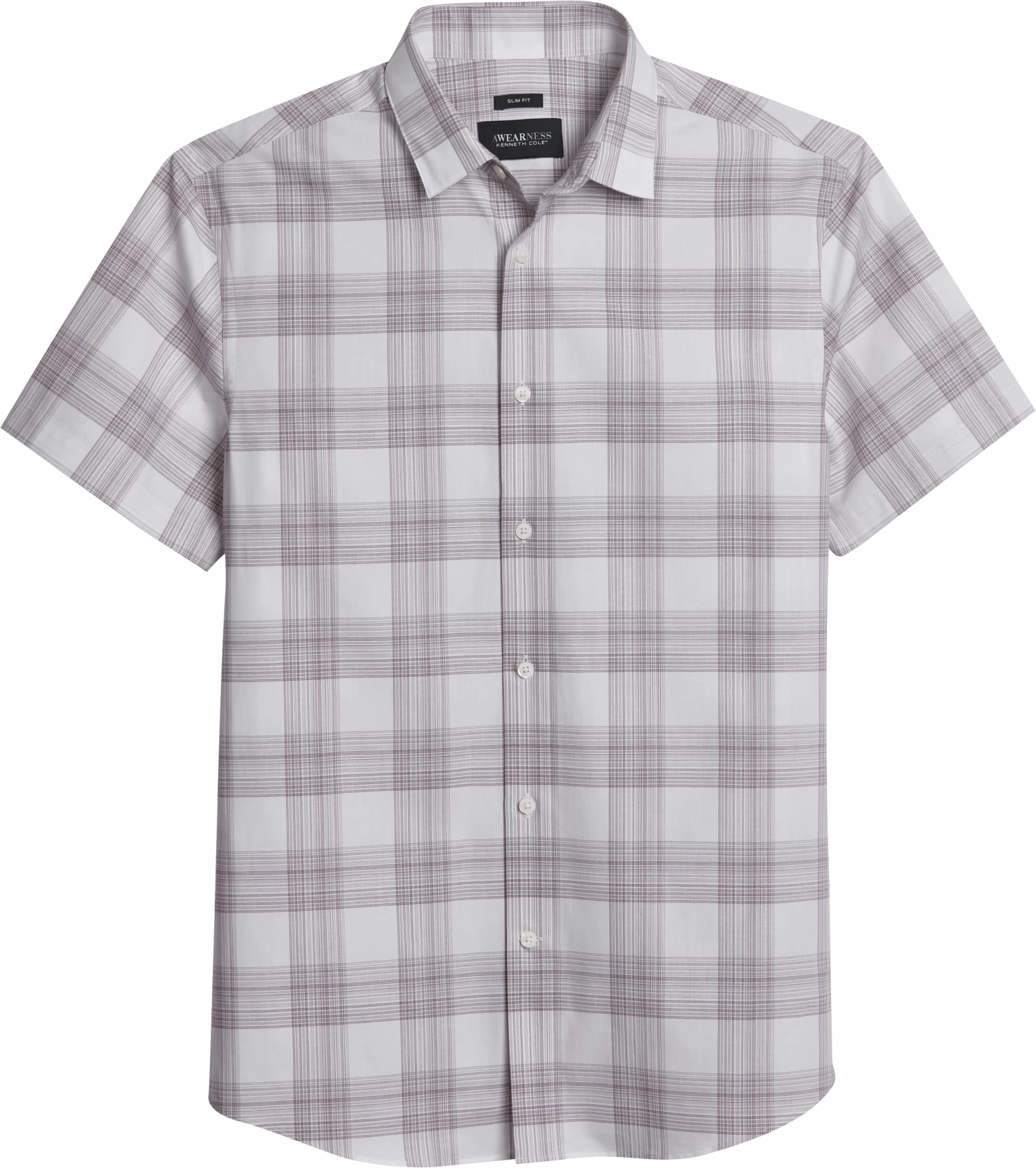 Slim Fit Vintage Plaid Short Sleeve Sport Shirt