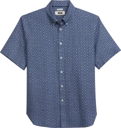 Modern Fit Mosaic Tile Sport Shirt