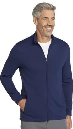 Slim Fit Full Zip Performance Sweater