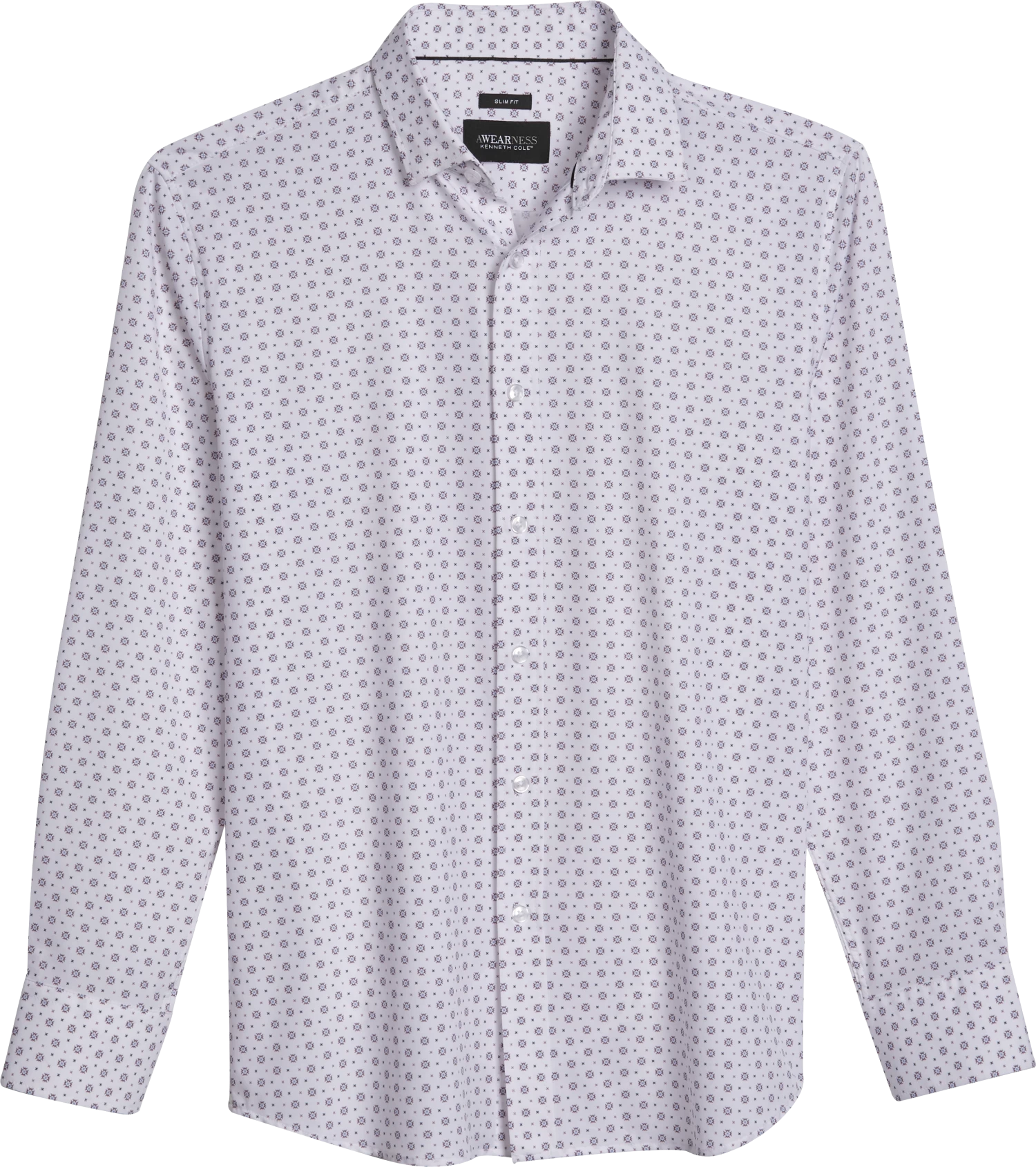 Slim Fit 4-Way Stretch Fireman's Emblem Medallion Sport Shirt