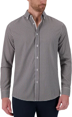 Slim Fit Four-Way Stretch Check Casual Shirt