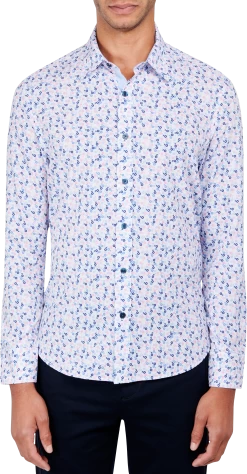 Slim Fit Geometric Casual Shirt