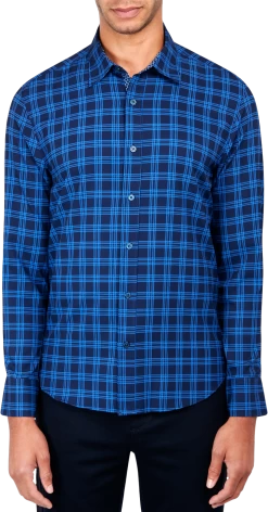 Slim Fit Plaid Casual Shirt