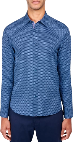 Slim Fit Heathered Casual Shirt