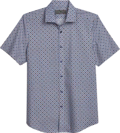 Slim Fit Geo Medallions Sport Shirt