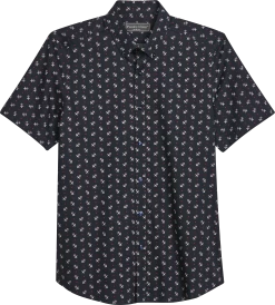 Slim Fit Fleur Medallion Print Sport Shirt