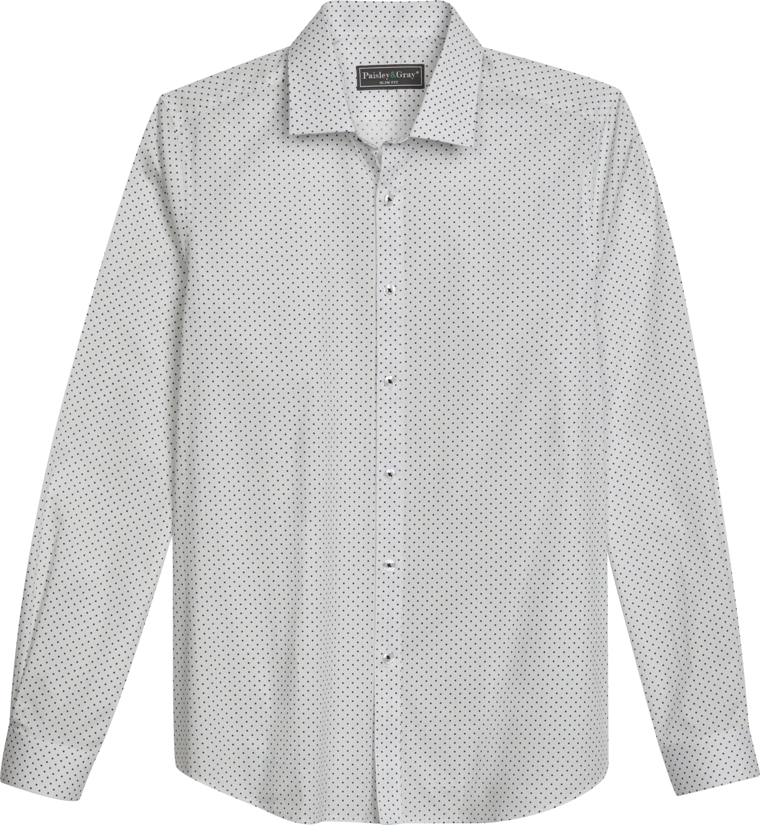 Slim Fit Small Polka Dot Sport Shirt