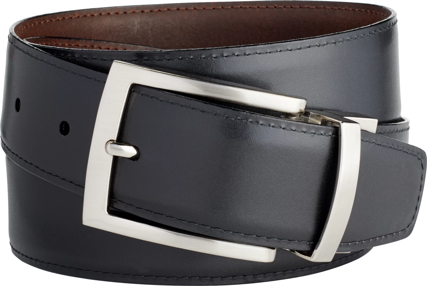 Square Buckle Reversible Belt - Image 2