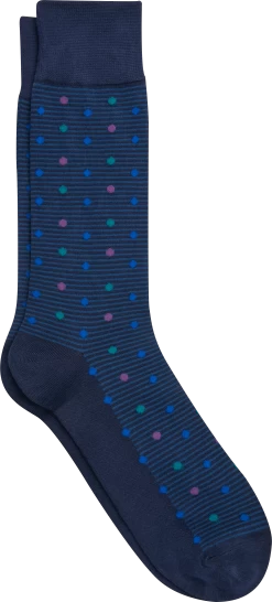 Tonal Dot Pattern Crew Socks, 1-Pair