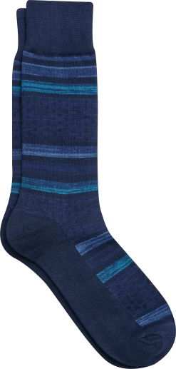 Stripe Pattern Crew Socks, 1-Pair
