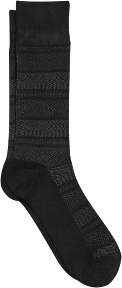Chevron Pattern Crew Socks, 1-Pair