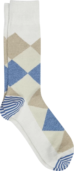 Socks, Taupe Twisted Argyle