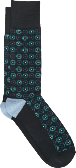 Socks, Black Micro Stripe Plaid